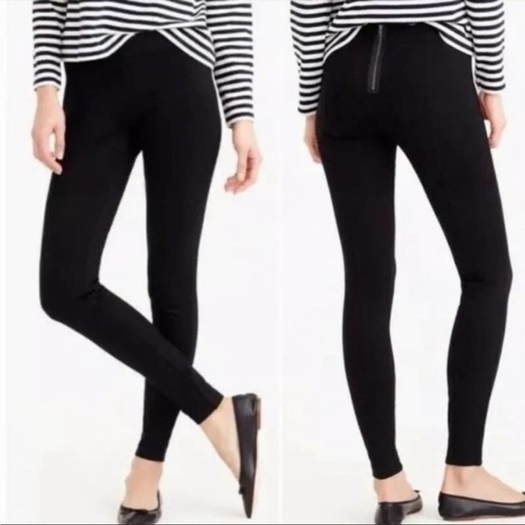 J. Crew Black Pixie Ponte Skinny Ankle Length Stretch Pants - Picture 1 of 12
